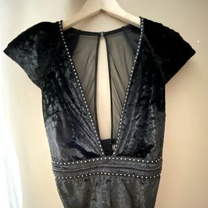 Victoria Secret Large Velvet Thong Bodysuit